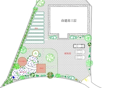景观平面图 庭院平面图 施工图