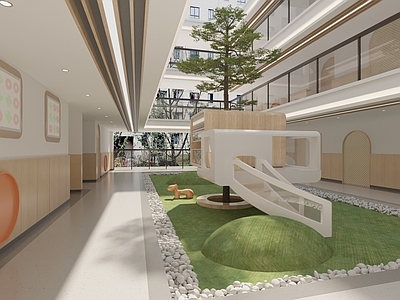 现代幼儿园 现代幼儿园 内廷 景观