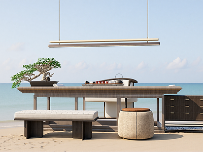 新中式现代茶室 新中式茶桌椅 榻榻米茶室