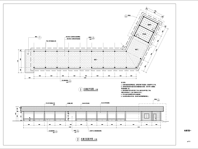 复古中式亭子 防腐木长廊带管理 施工图