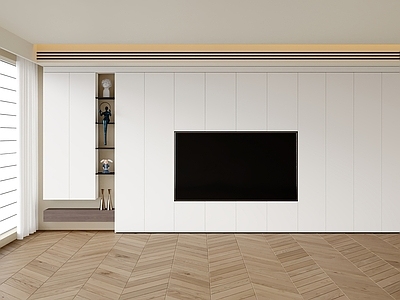 现代简约电视背景墙 木饰面背景墙 客厅背景墙 硬包背景墙