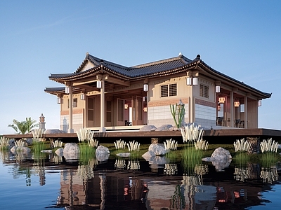 新中式其他景观小建筑 古建筑 中式餐饮