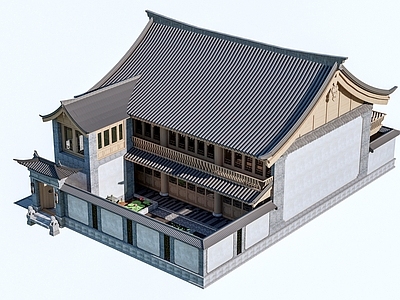 中式其他景观小建筑 中式四合院建筑 中式院落