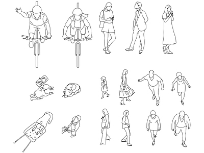 人物 综合人物图库 施工图