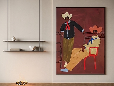 现代中古挂画 现代中古人物挂画