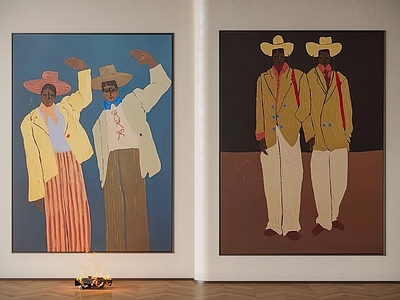 现代中古挂画 现代中古人物挂画