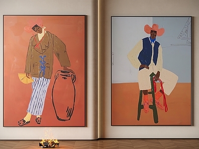 现代中古挂画 现代中古人物挂画