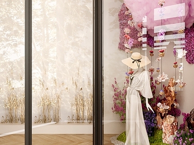 法式美式珠宝店 服装店门头模特 水光波纹灯