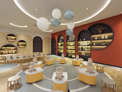 现代幼儿园 现代 陶艺室 幼儿园