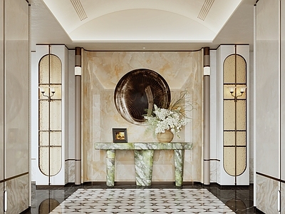 轻奢玄关 入户玄关 入户门厅 别墅玄关 玄关背景