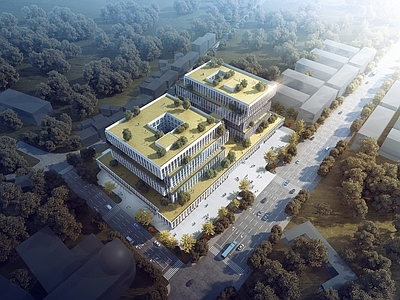 现代办公楼 现代 办公楼 鸟瞰