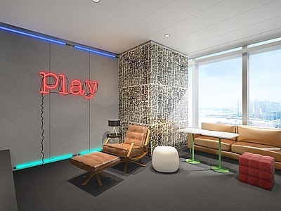 现代其他休闲娱乐空间 游戏室 休闲区 网游 沙发 娱乐区