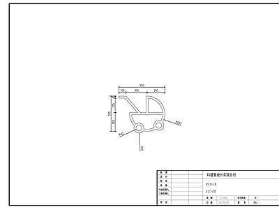 现代标识图库 婴儿车地面标识 儿童车地标 施工图