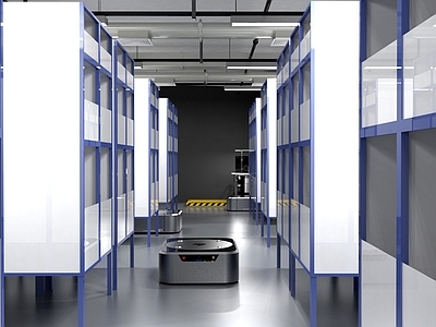 现代仓库 智能存取 智能搬运 现代科技 智能驿站 现代快递站