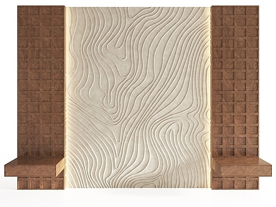 原木中古床头背景墙 硬包背景墙 木格栅背景墙 床头背景墙