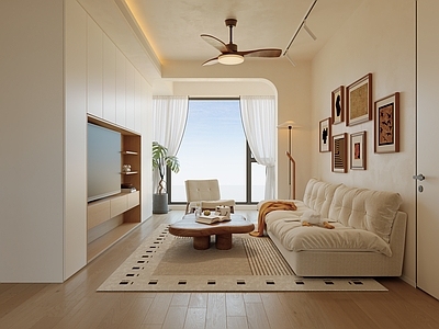 现代奶油家居客厅 现代客厅 奶油客厅 简约客厅