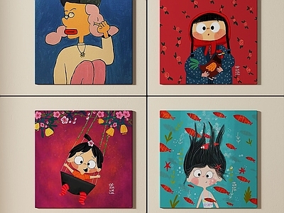现代简约挂画 女孩房挂画 书房挂画 客厅挂画 玄关挂画