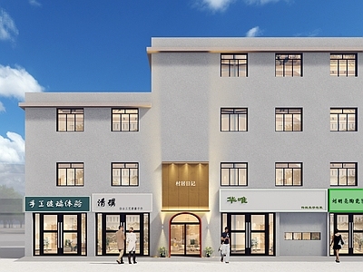 现代商场建筑 门头 商业门头