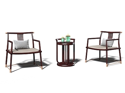 中式新中式休闲椅 新中式宋式美学