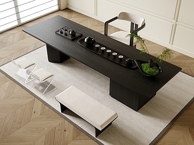 现代简约茶桌椅 茶桌 茶台 大板桌 长桌