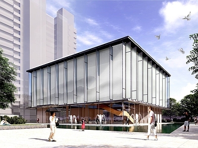 现代售楼处建筑 售楼处
