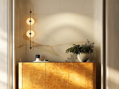 现代复古玄关 过道玄关 门厅 别墅玄关 端景 玄关摆件