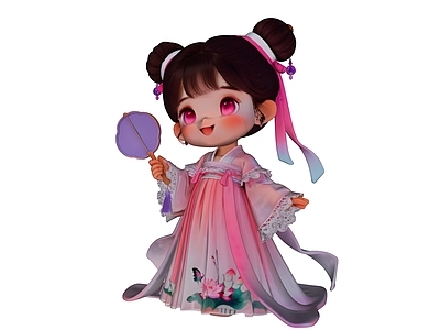 虚拟人物 卡通 古装 女人 传统文化