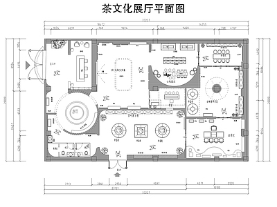 文化展厅 茶文化展厅 施工图