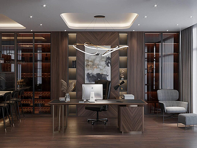 现代董事长办公室 现代高端办公室 高管总裁办公室 现代静谧办公室 总裁办公室