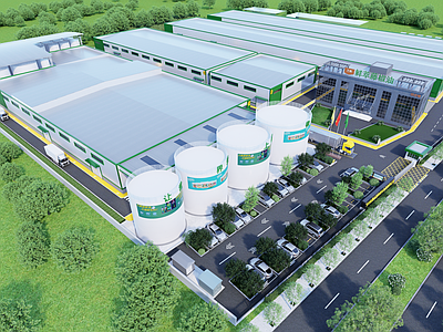 现代厂房 工厂园区规划