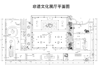 文化展厅 非遗文化展厅 手工体验馆 施工图