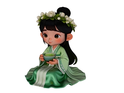 虚拟人物 茶 卡通 女人 儿童 文化