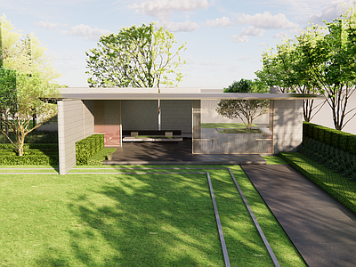 现代新中式廊架空间 现代简约小区廊架 豪宅庭院景观廊架 新中式极简廊架 半开放廊架 现代格栅廊架