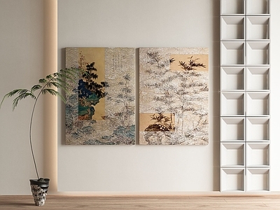 新中式中式挂画 字画 玄关挂画 画框 女孩房挂画 茶室挂画