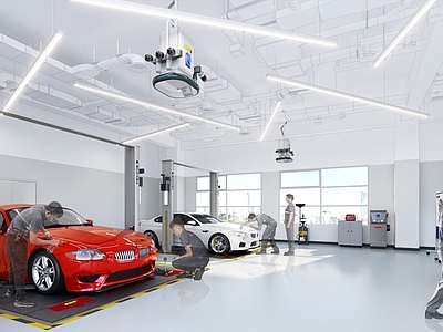 现代极简其他公共空间 汽车维修 修理间 维修间