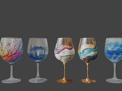 杯子 玻璃杯 高脚杯