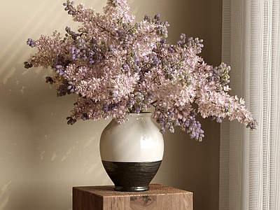 中古简约花艺 陶瓷花瓶 艺术插花 鲜花花卉 花艺摆件 茶几花艺摆件