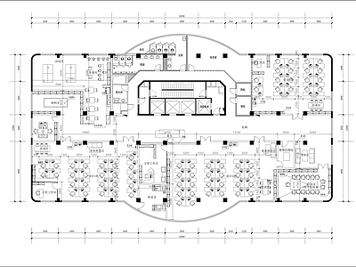 现代简约整体办公空间 办公室 办公楼室内 办公室室内 办公空间 办公会议空间 施工图