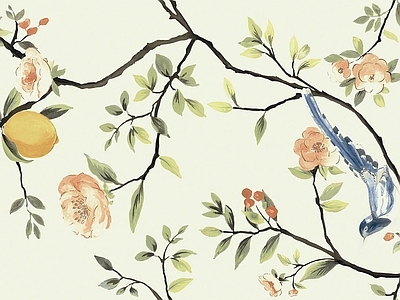 法式复古拼花砖 植物艺术复古花砖 卫生间复古艺术砖