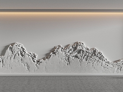 新中式中式景墙 山型景墙 形象墙