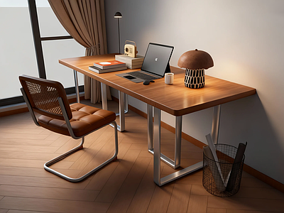 中式复古书桌椅 现代原木 高档书桌椅 学习桌椅 休闲桌椅 实木家具