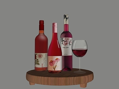 酒具 酒瓶 酒杯 托盘
