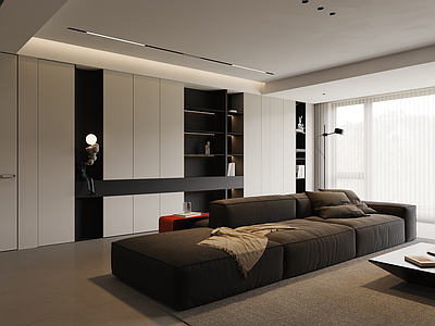 现代极简家居客厅 现代极简 现代极简客厅