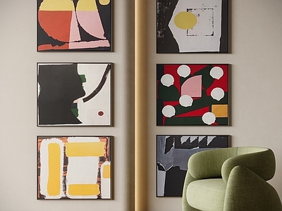 现代中古挂画 现代中古装饰挂画