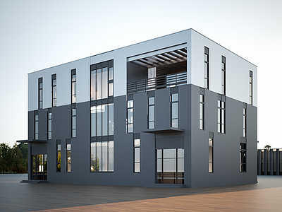 现代厂房 现代产业园 现代工业厂房 产业园办公楼 工业上楼厂房 现代简约办公楼