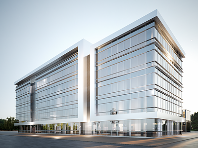 现代厂房 现代产业园 现代工业厂房 产业园办公楼 工业上楼厂房 现代简约办公楼