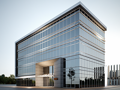 现代厂房 现代产业园 现代工业厂房 产业园办公楼 工业上楼厂房 现代简约办公楼
