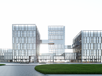 现代厂房 现代产业园 现代工业厂房 产业园办公楼 工业上楼厂房 现代简约办公楼