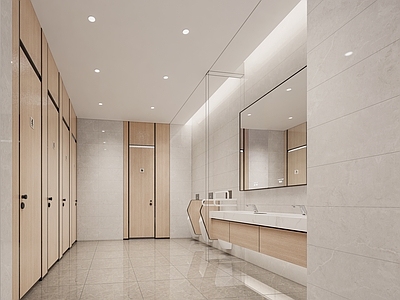 现代简约公共卫生间 无障碍卫生间 医院卫生间 商场卫生间