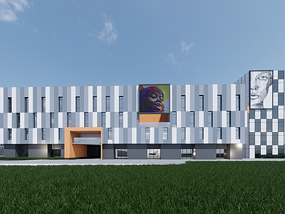 现代厂房 现代产业园 现代工业厂房 产业园办公楼 工业上楼厂房 现代简约办公楼